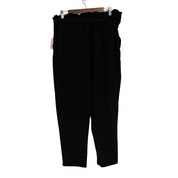 SO Paperbag Waist Tapered Pants Black 1X – NWT - Picture 3 of 6